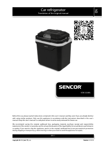 Manual Sencor SCM 2224BL Cool Box