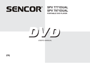 Manual Sencor SPV 7771DUAL DVD Player