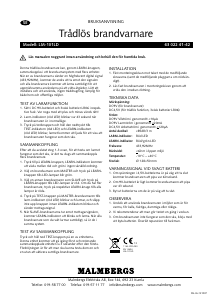 Käyttöohje Malmbergs LM-101LD Savunilmaisin