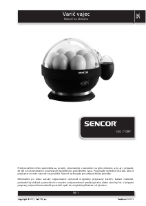 Návod Sencor SEG 710BP Varič vajec