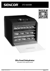 Manual Sencor SFD 6600BK Food Dehydrator