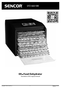 Manual Sencor SFD 6601BK Food Dehydrator