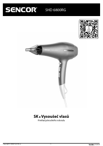 Návod Sencor SHD 6800RG Fén na vlasy