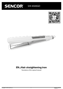 Manual Sencor SHI 4500GD Hair Straightener