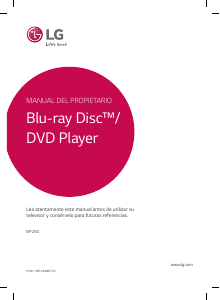 Manual de uso LG BP250 Reproductor de blu-ray