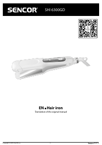 Manual Sencor SHI 6300GD Hair Straightener