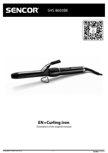 Manual Sencor SHS 8603BK Hair Styler