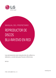 Manual de uso LG BP350 Reproductor de blu-ray
