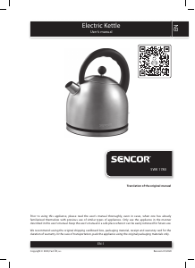 Manual Sencor SWK 1780 Kettle