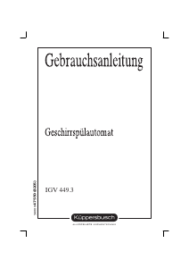 Bedienungsanleitung Küppersbusch IGV 449.3 Geschirrspüler