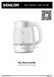 Manual Sencor SWK 7300WH Kettle