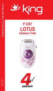 Kullanım kılavuzu King P 2387 Lotus Epilatör