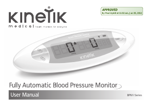 Handleiding Kinetik BPM1C Bloeddrukmeter