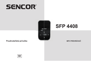 Návod Sencor SFP 4408 BK Mp3 prehrávač