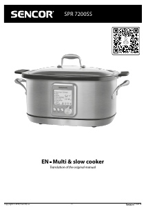 Manual Sencor SPR 7200SS Multi Cooker