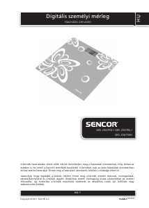 Használati útmutató Sencor SBS 2507RD Mérleg