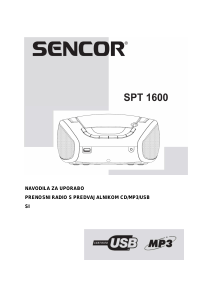 Priročnik Sencor SPT 1600 BGN Stereo komplet