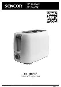 Manual Sencor STS 2607BK Toaster
