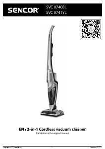 Manual Sencor SVC 0740BL Vacuum Cleaner
