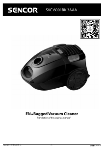 Manual Sencor SVC 6001BK Vacuum Cleaner