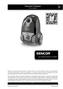 Manual Sencor SVC 6900GR Vacuum Cleaner