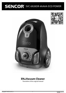 Manual Sencor SVC 6920OR Vacuum Cleaner