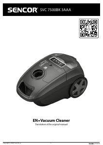 Manual Sencor SVC 7500BK Vacuum Cleaner