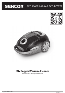 Manual Sencor SVC 9000BK Vacuum Cleaner