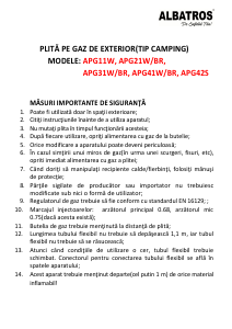 Manual Albatros APG11W Plită