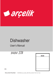 Manual Arçelik 9484 STA Dishwasher