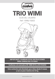 Manual Asalvo 15990 Trio Wimi Carrinho de bebé