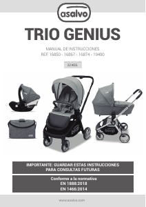 Manual Asalvo 16867 Trio Genius Carrinho de bebé