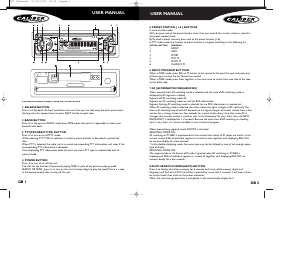 Manual de uso Caliber MCC100 Radio para coche