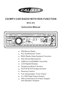 Manual Caliber MCD263IM Car Radio