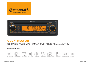 Manual Continental CDD7418UB-OR Car Radio