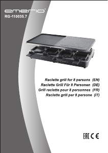 Manuale Emerio RG-110035.7 Raclette grill