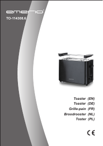Manual Emerio TO-114308.6 Toaster