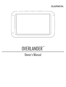 Manual Garmin Overlander Car Navigation