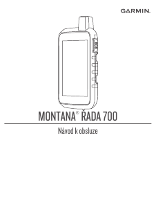 Manuál Garmin Montana 750i Ruční navigace