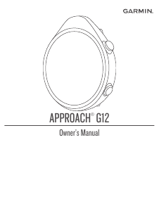 Manual Garmin Approach G12 Swing Analyser