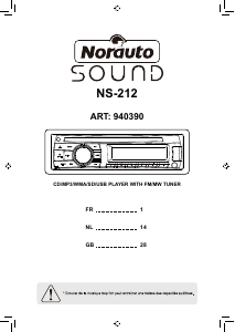 Handleiding Norauto NS-212 Autoradio