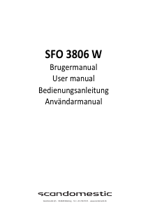 Brugsanvisning Scandomestic SFO 3806 W Opvaskemaskine