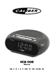 Manual de uso Caliber HCG002 Radiodespertador