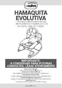 Manual Asalvo 16386 Evolutiva Espreguiçadeira para bebê