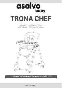 Manual de uso Asalvo 15846 Trona Chef Silla alta de bebé