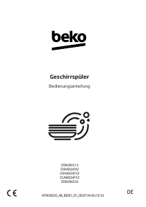 Bedienungsanleitung BEKO DSN28433X Geschirrspüler