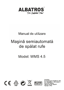 Manual Albatros WMS 4.5 Mașină de spălat