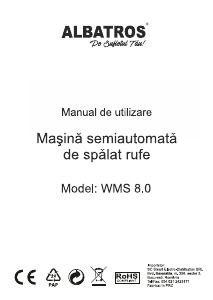 Manual Albatros WMS 8.0 Mașină de spălat