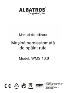 Manual Albatros WMS 10.0 Mașină de spălat