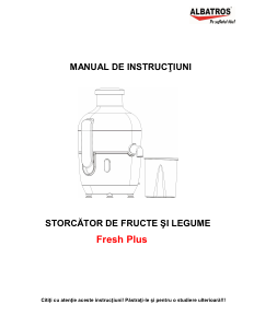 Manual Albatros Fresh Plus Storcator